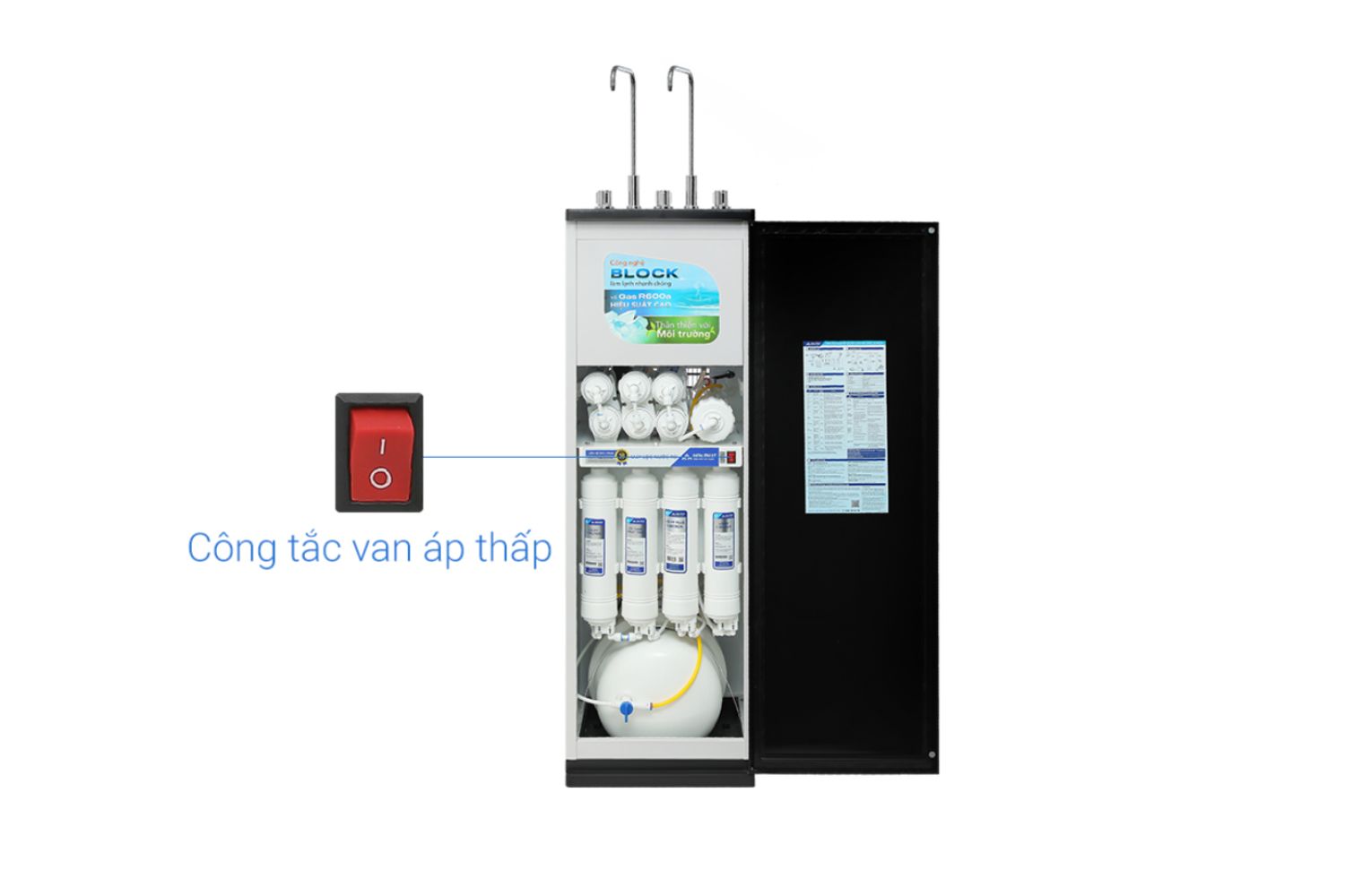 Máy Lọc Nước RO Nóng Lạnh Nguội Hydrogen Hòa Phát HPN666 | Cây Đứng 11 Lõi
