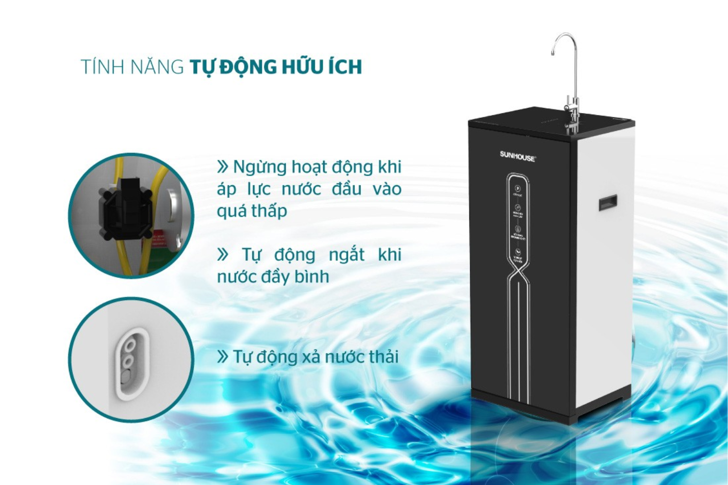Máy Lọc Nước R.O Sunhouse SHA8839K | Tủ Đứng 09 Lõi