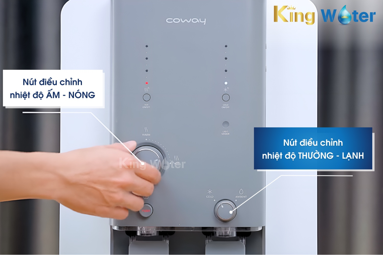 Máy Lọc Nước R.O Nóng Lạnh Coway CHP-18AR | Để Bàn 04 Lõi