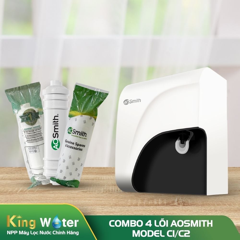 Combo 4 Lõi Lọc Nước AO Smith C1/C2