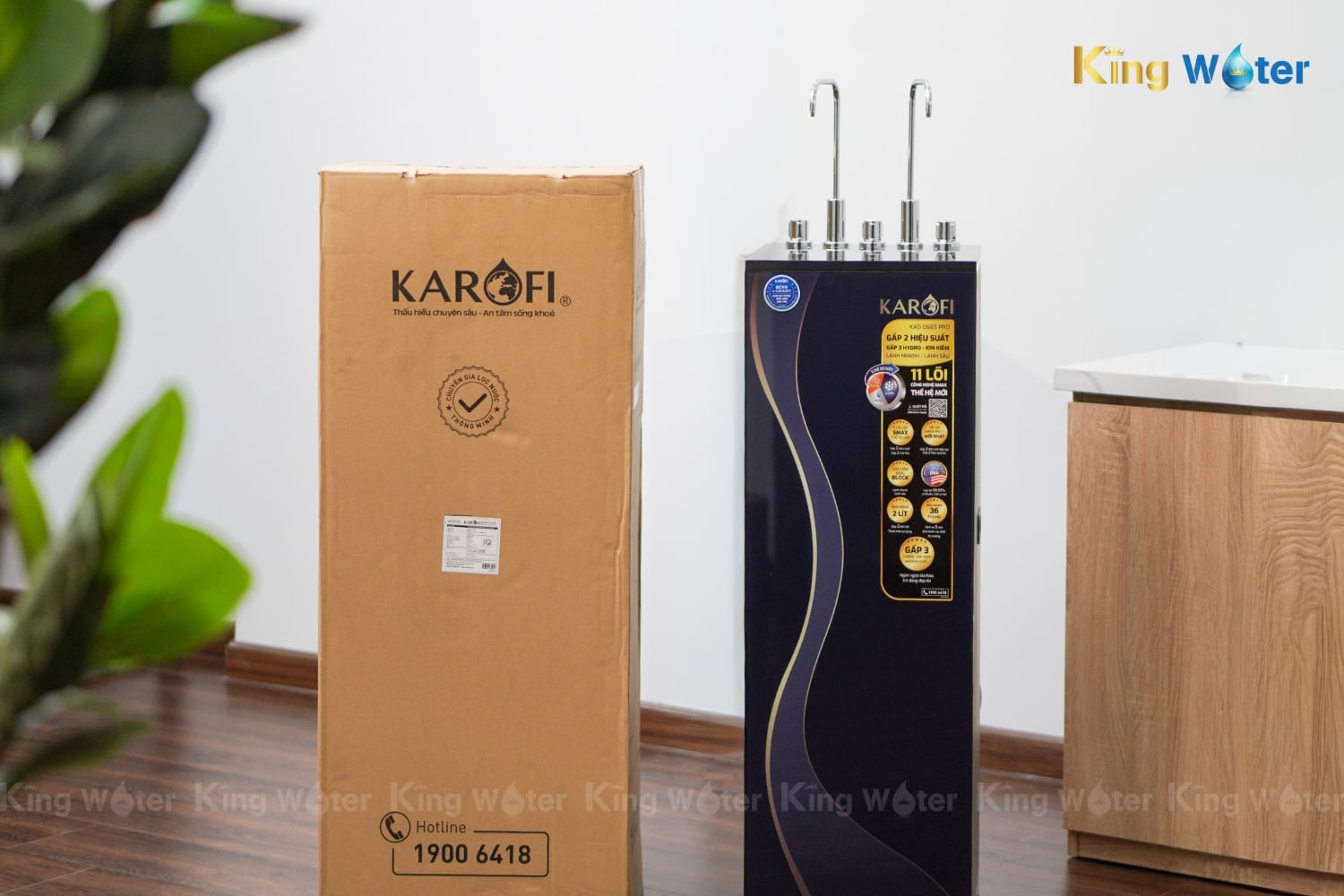 Máy Lọc Nước RO Nóng Lạnh Karofi KAD-D66S PRO | Tủ Đứng 11 Lõi