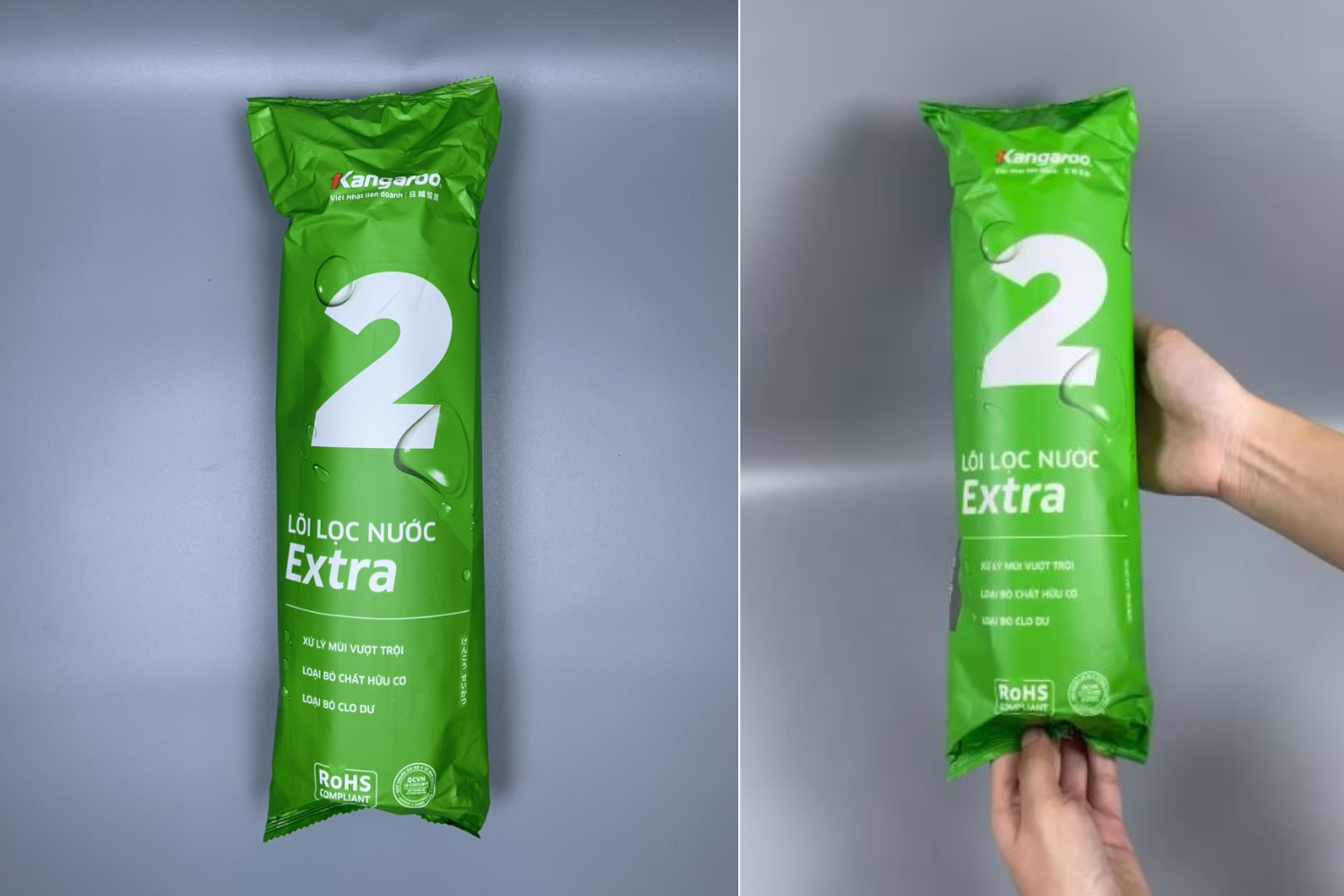 Lõi Lọc Thô Kangaroo Extra Số 2  | Lõi Than Hoạt Tính Kèm Vỏ PP