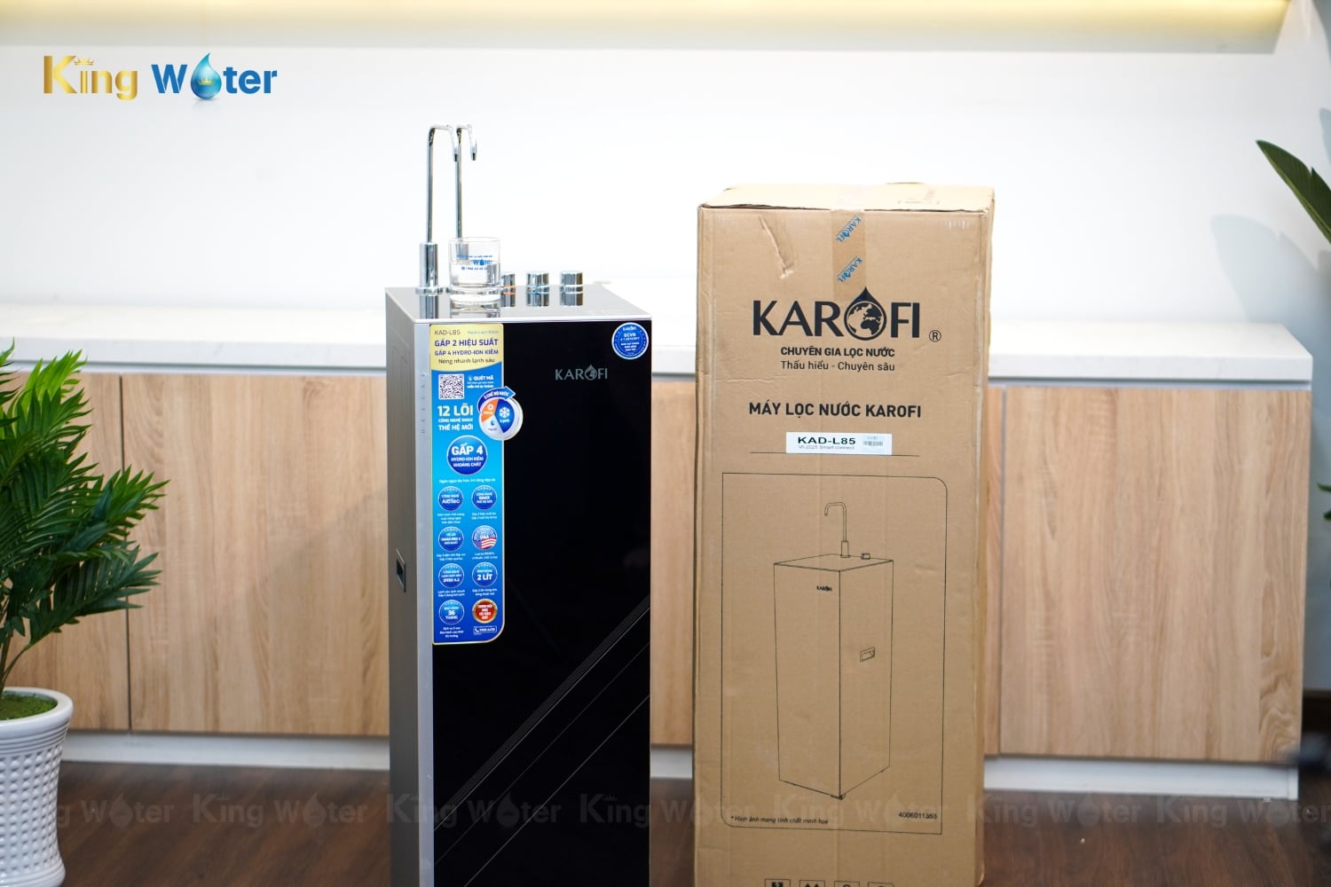 Máy Lọc Nước Nóng Lạnh Karofi KAD-L85 | Tủ Đứng 12 Lõi