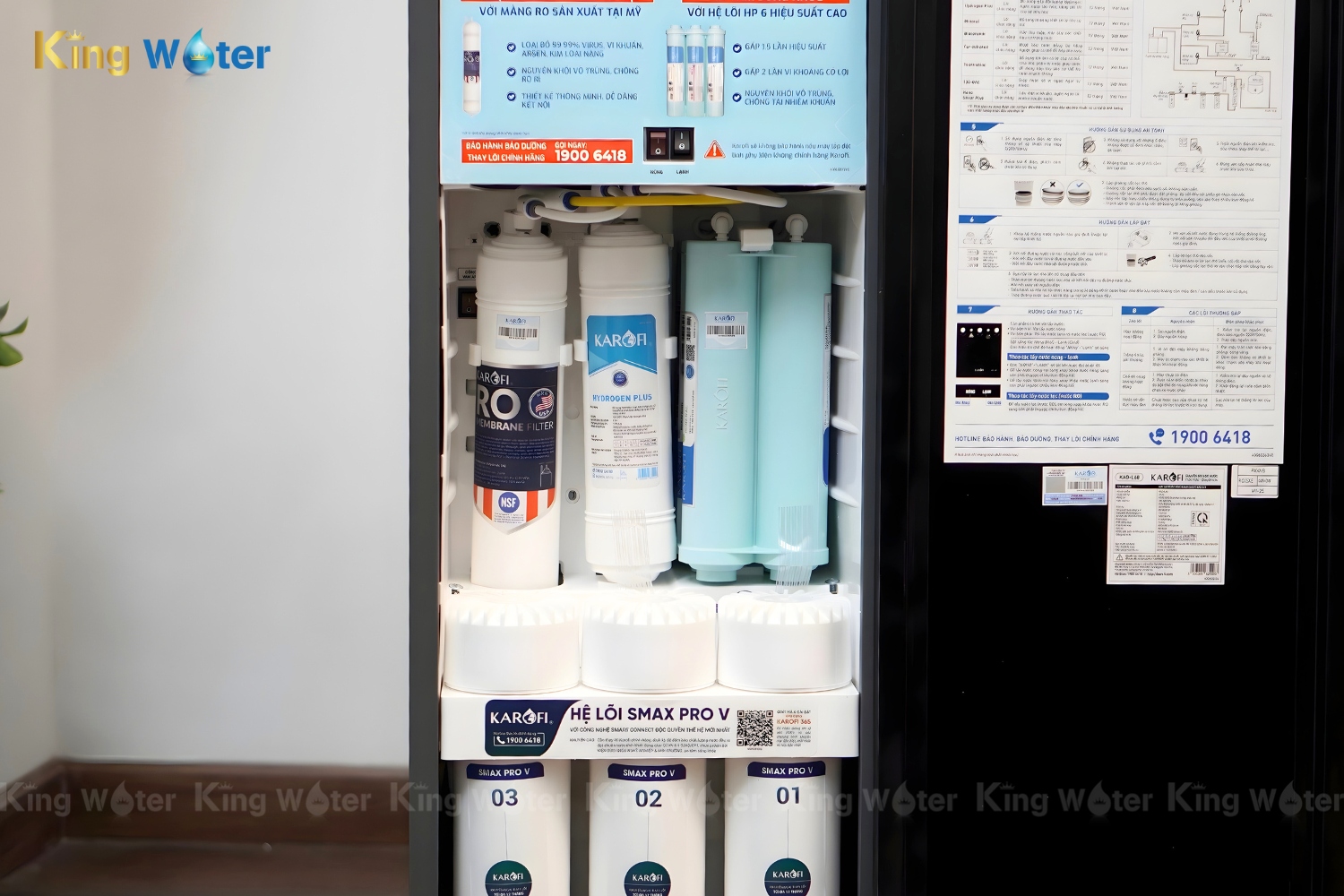 Máy Lọc Nước Nóng Lạnh Karofi KAD-L68 | Tủ Đứng 11 Lõi