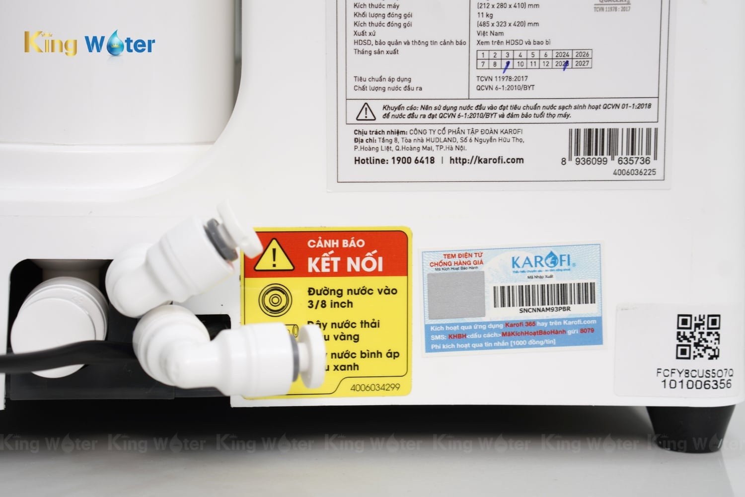 Máy Lọc Nước RO Karofi KAQ-U50K | Để Gầm 10 Lõi