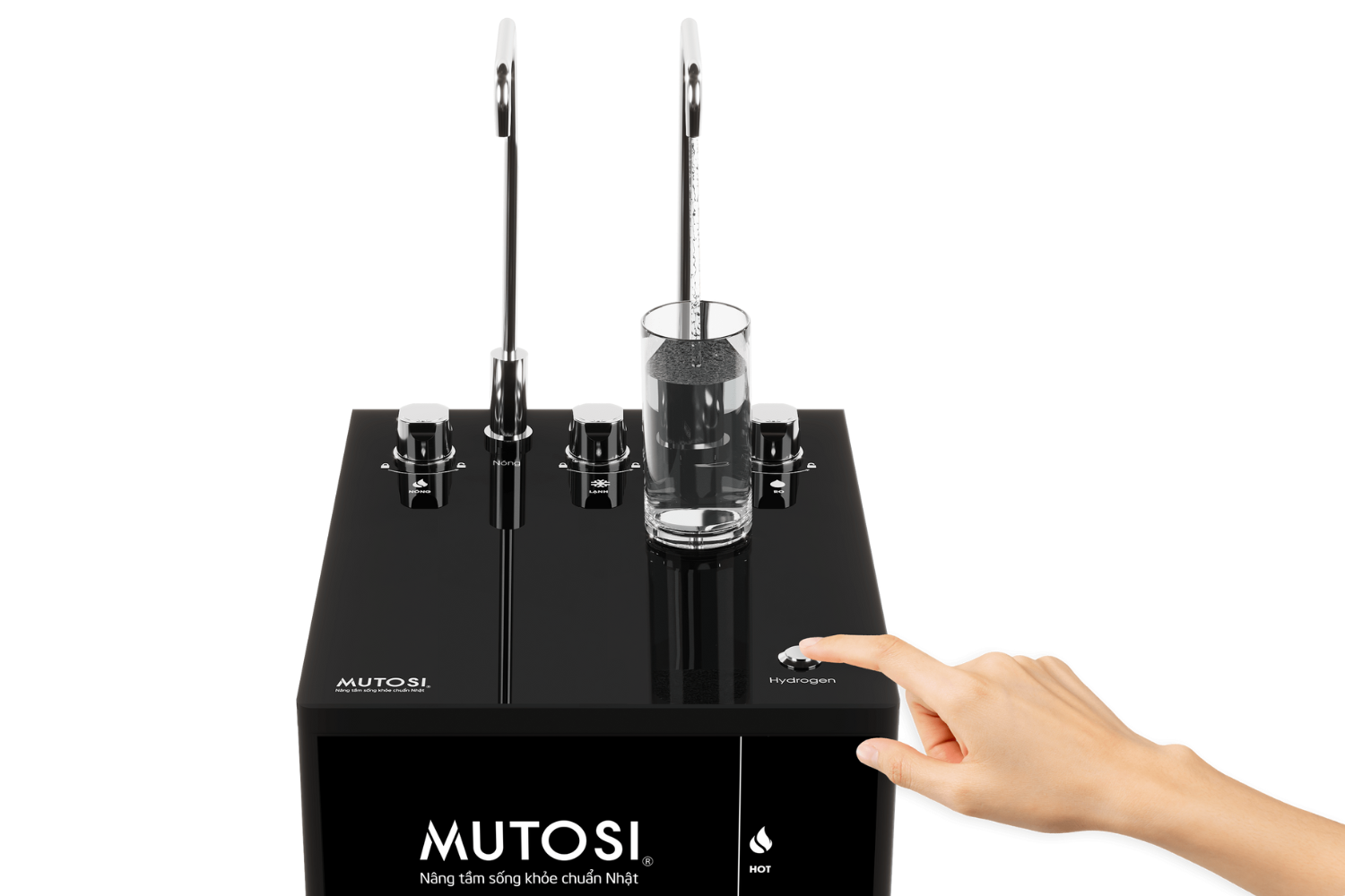 Máy Lọc Nước Ion Kiềm Hydrogen Mutosi MP-S109H | Tủ Đứng Nóng Lạnh 10 Lõi
