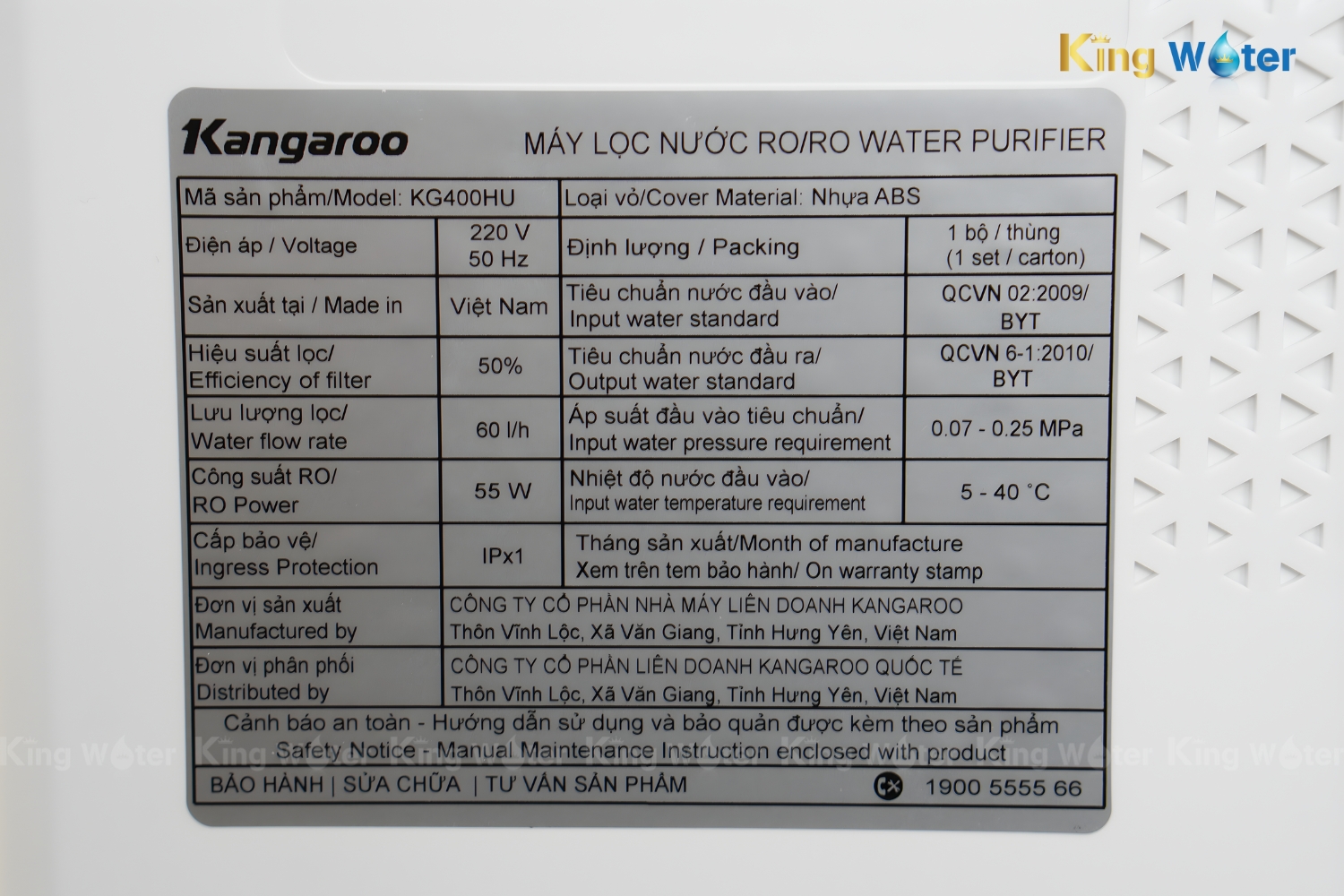 Máy lọc nước Kangaroo Hydrogen KG400HU | 5 Lõi