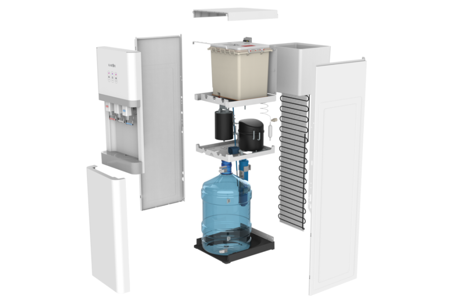 Cây Nước Nóng Lạnh Karofi HCV208 | Hút Bình 20 Lít