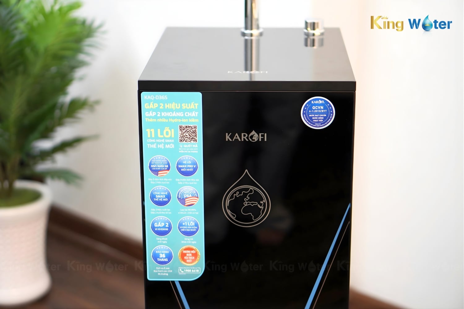 Máy lọc nước RO 11 lõi Karofi KAQ-D36S