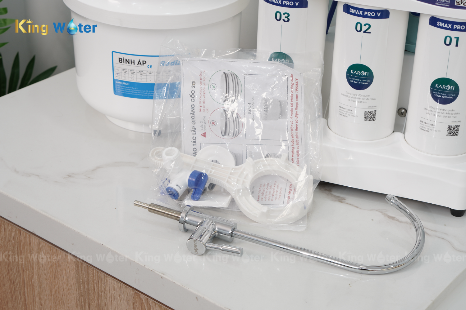 Máy Lọc Nước RO Karofi KAQ-U50K | Để Gầm 10 Lõi