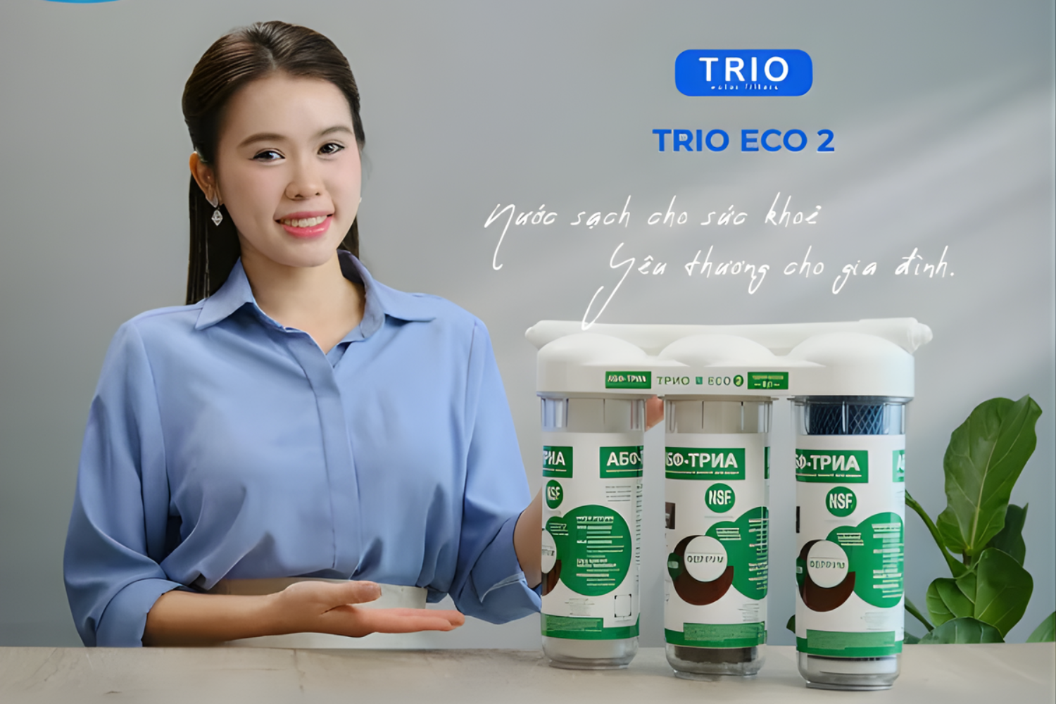 Máy Lọc Nước Aquaphor Trio Eco 2 | Để Gầm 03 Lõi Chuẩn Châu Âu