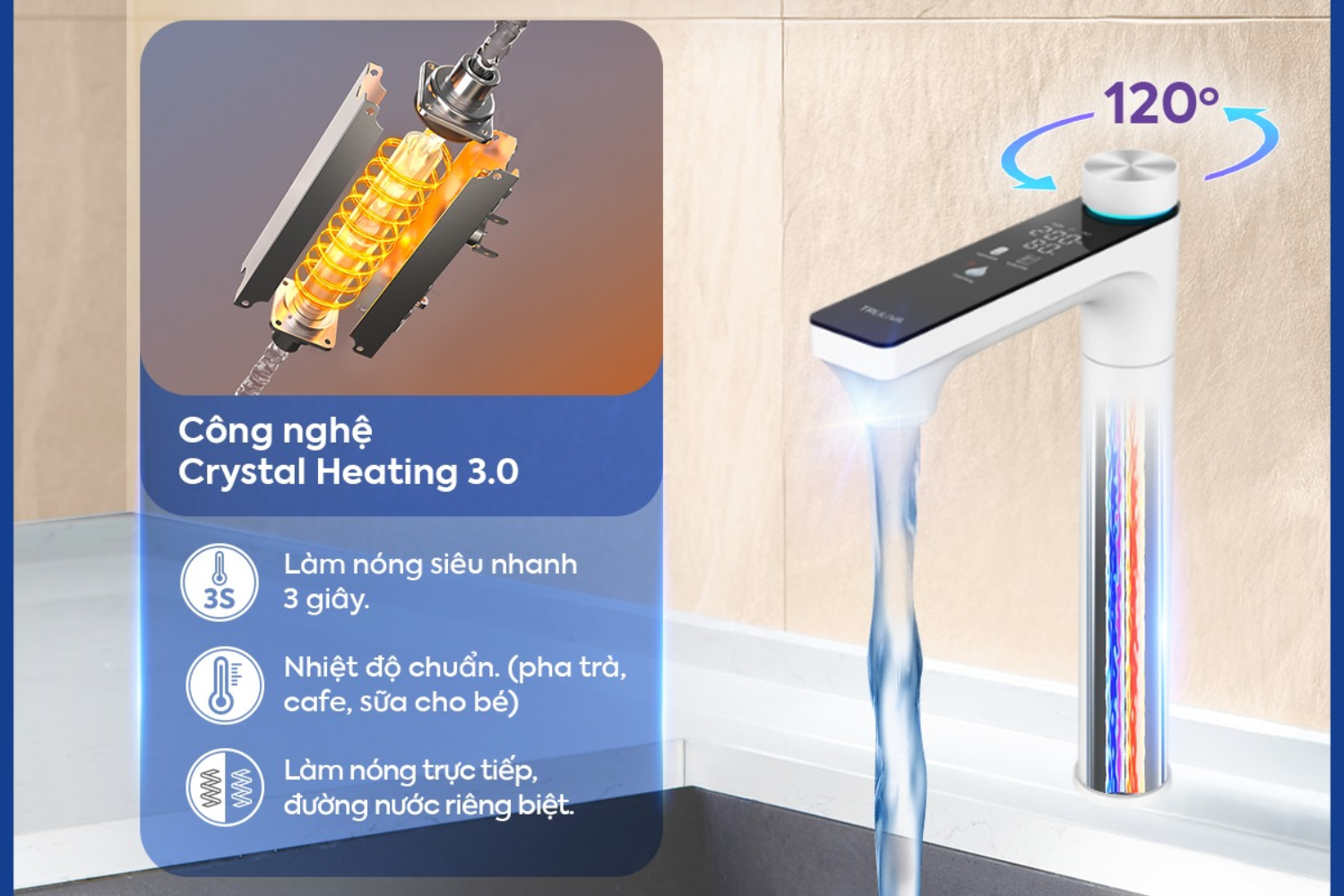 Máy Lọc Nước RO Truliva UR61096H | Tủ Nguyên Khối Để Gầm 02 Lõi