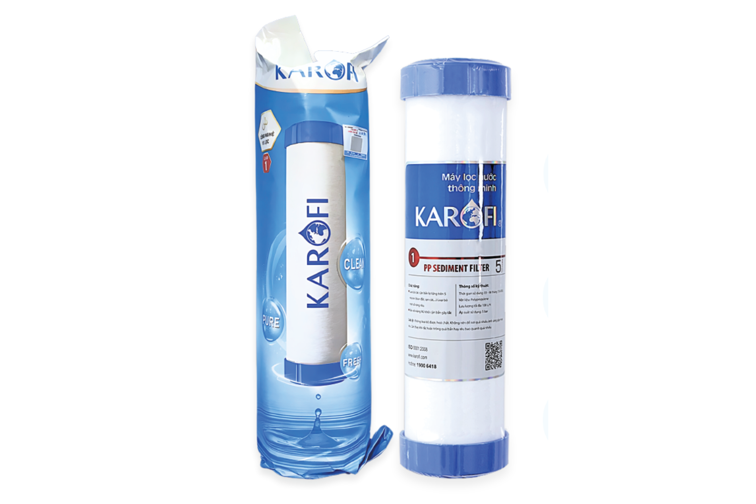 Bộ Lõi Lọc Thô 1,2,3 Karofi Smax Duo | Nước Thường