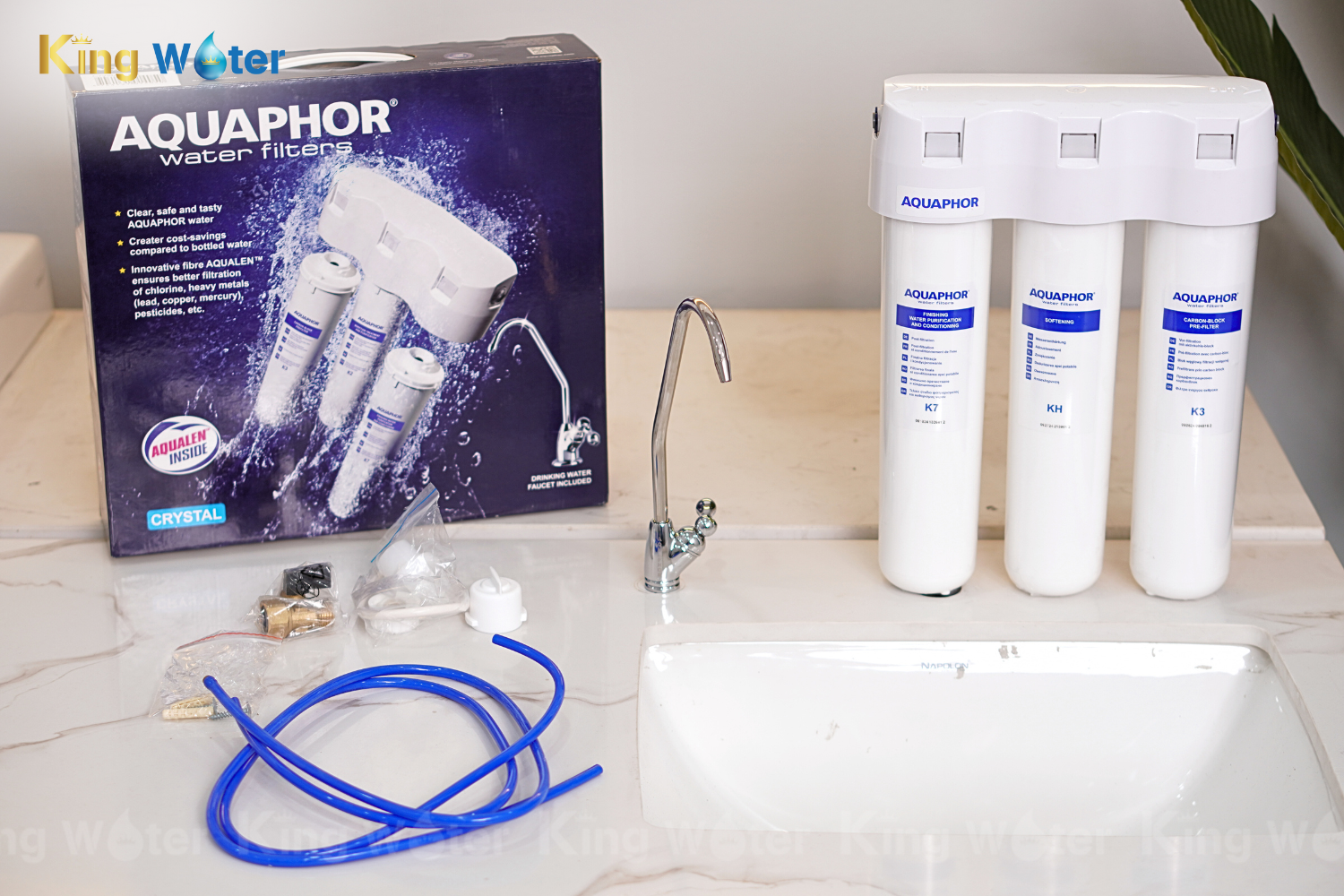 Máy Lọc Nước Aquaphor Crystal H6 | Để Gầm 03 Lõi Nano