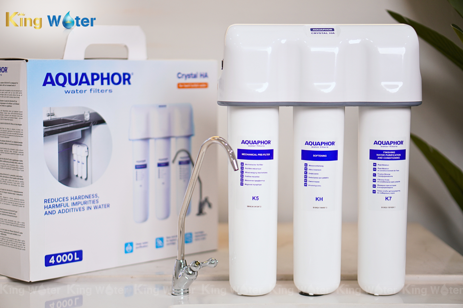Máy Lọc Nước Aquaphor Crystal HA | Để Gầm 03 Lõi Nano