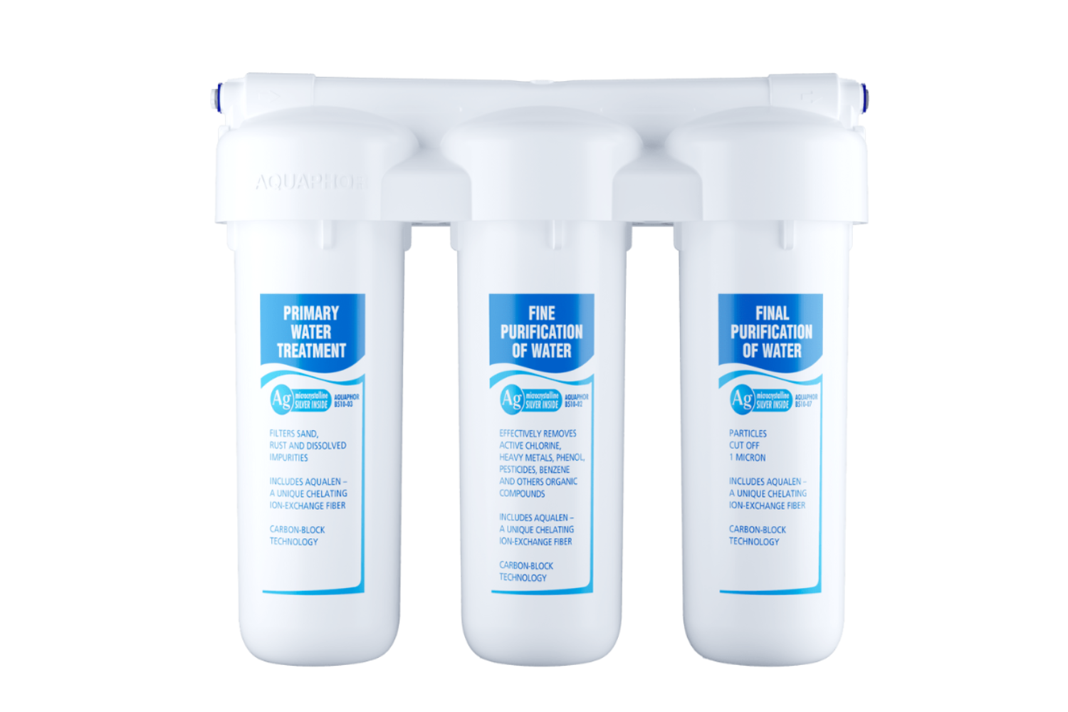 Máy Lọc Nước Chuyên Xử Lý Sắt Aquaphor Trio Fe | Để Gầm 03 Lõi