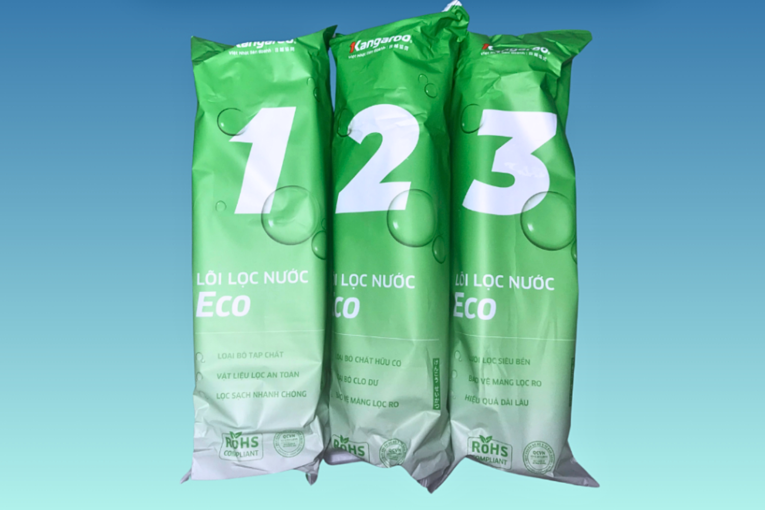 Lõi Lọc Thô Kangaroo Eco Số 2  | Lõi Than Hoạt Tính Kèm Vỏ PP