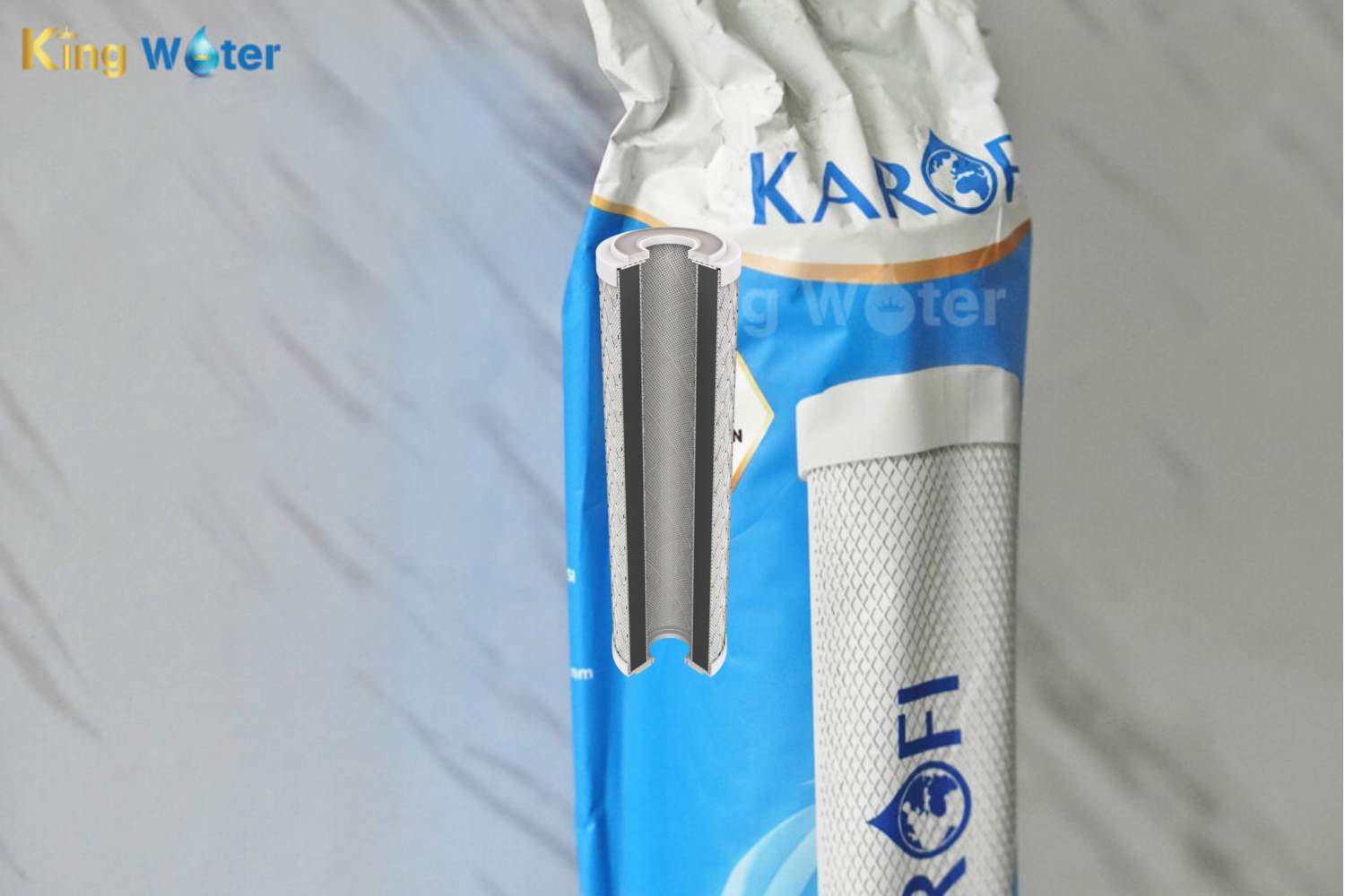 Lõi Lọc Thô Karofi Smax Duo 3 New (Post Carbon) | Than Hoạt Tính Khối