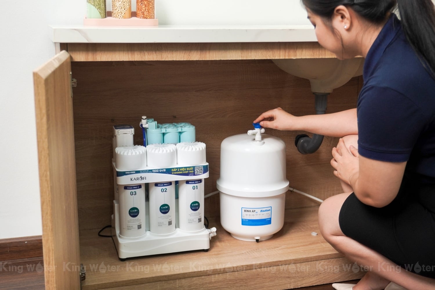Máy Lọc Nước RO Karofi KAQ-U50K | Để Gầm 10 Lõi