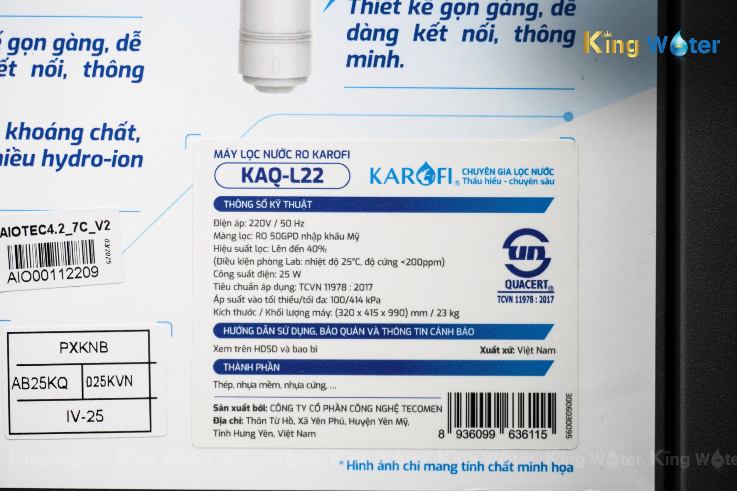 Máy Lọc Nước RO Karofi KAQ-L22 | Tủ Đứng 12 Lõi