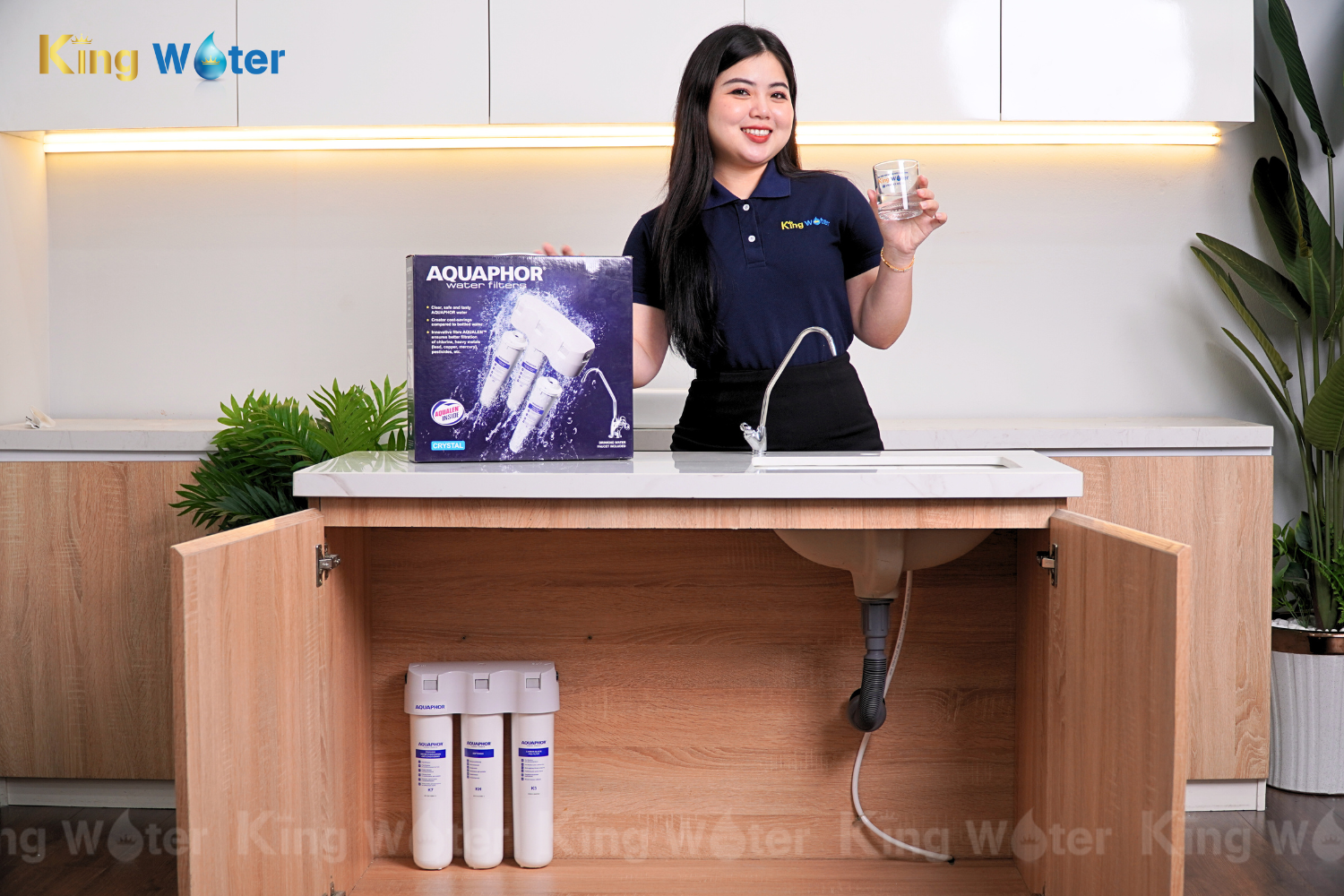 Máy Lọc Nước Aquaphor Crystal H6 | Để Gầm 03 Lõi Nano