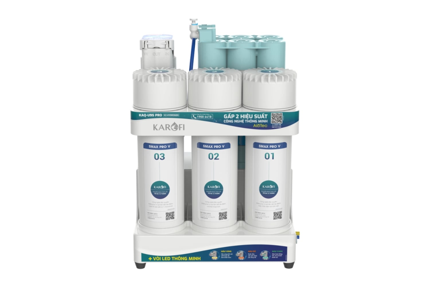 Máy Lọc Nước RO Karofi KAQ-U95 Pro | Để Gầm 10 Lõi