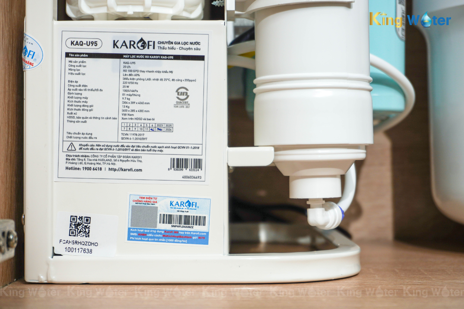 Máy lọc nước Karofi KAQ-U95 | Âm Tủ, 10 lõi