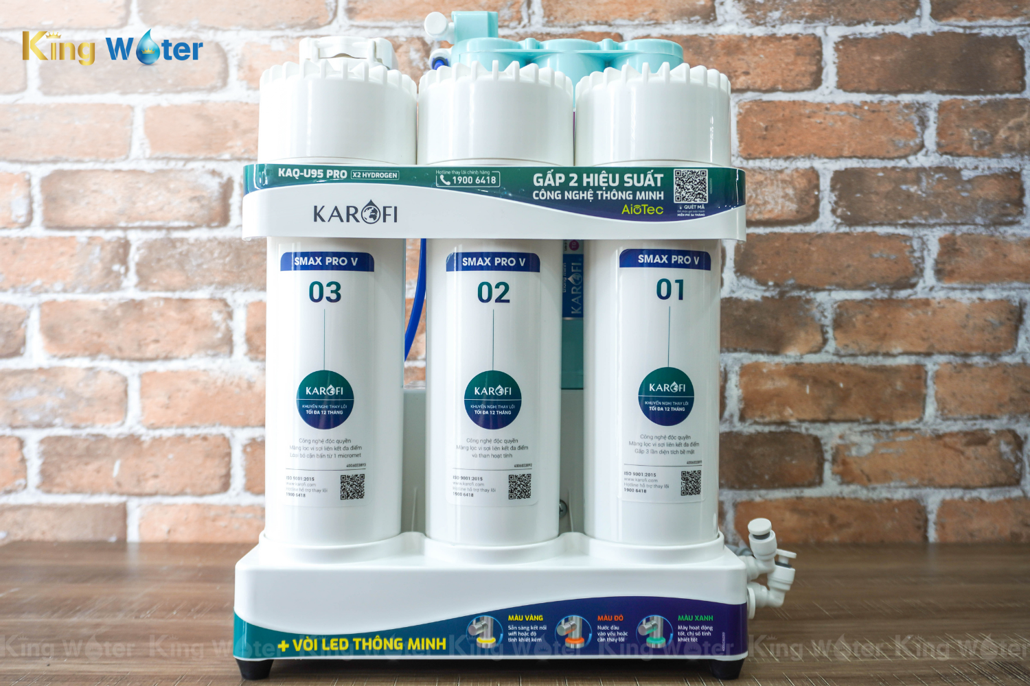 Máy Lọc Nước RO Karofi KAQ-U95 Pro | Để Gầm 10 Lõi