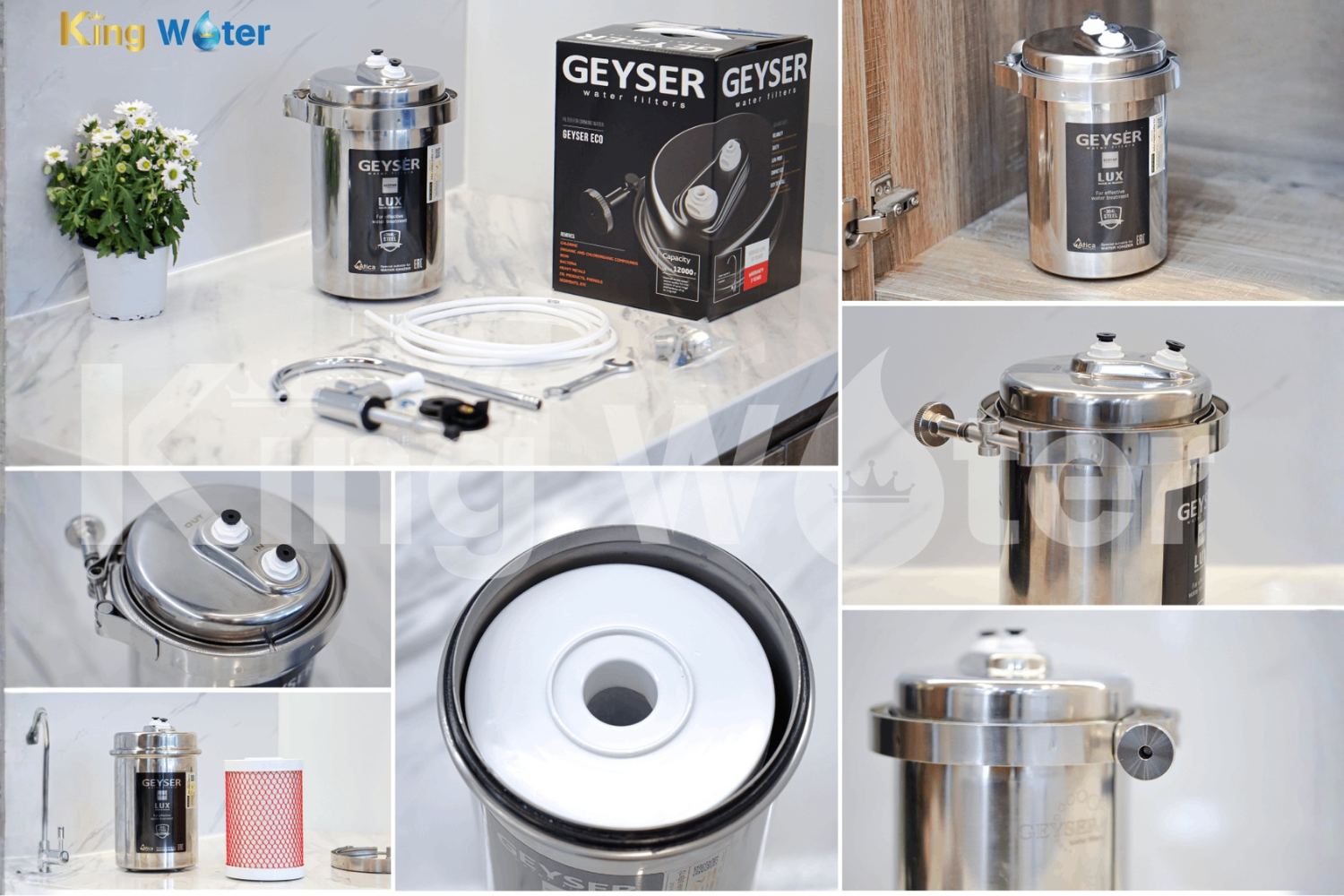 Máy Lọc Nước Nano Geyser Ecotar Lux | Để Gầm 01 Lõi 6 In 1