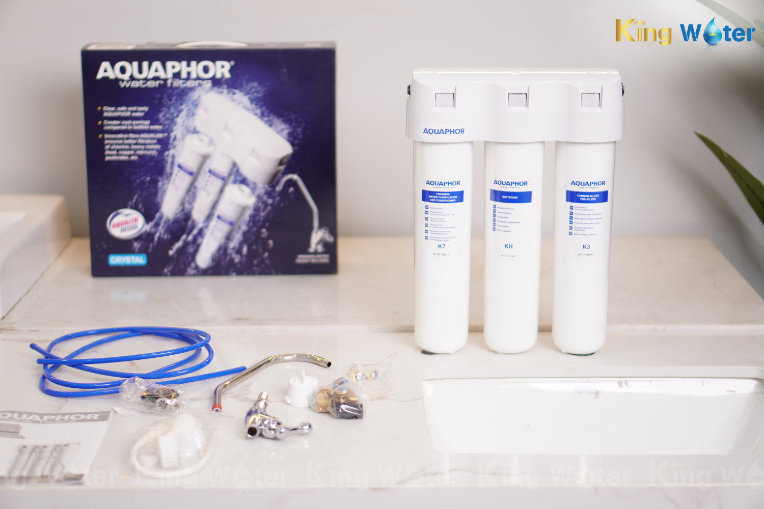Máy Lọc Nước Aquaphor Crystal H6 | Để Gầm 03 Lõi Nano