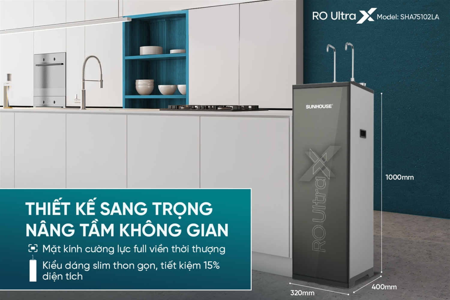 Máy Lọc Nước RO Sunhouse SHA75102LA UltraX 10 Lõi | Tủ Đứng Nóng -  Nguội