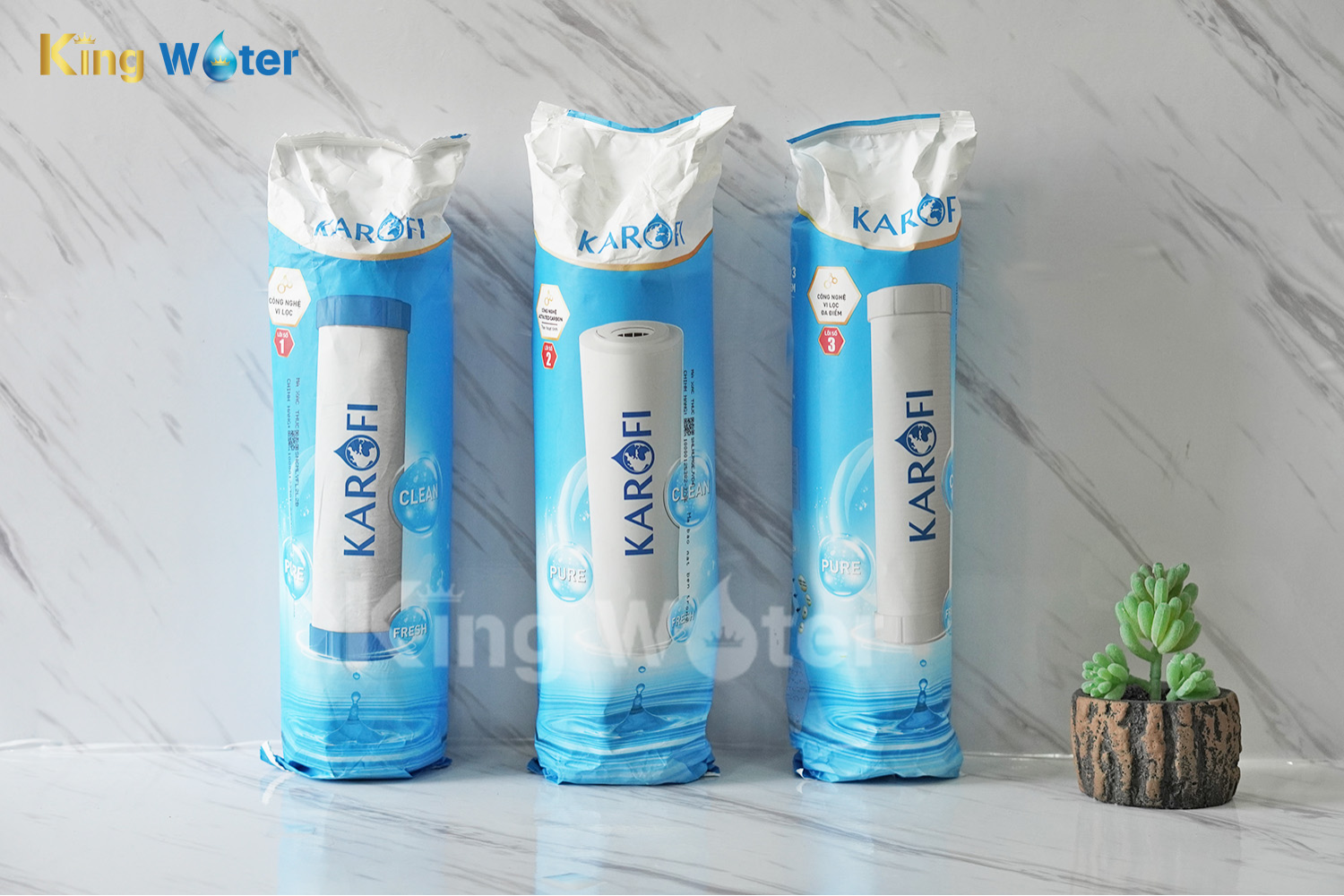 Bộ Lõi Lọc Thô 1,2,3 Karofi Smax Duo | Nước Thường