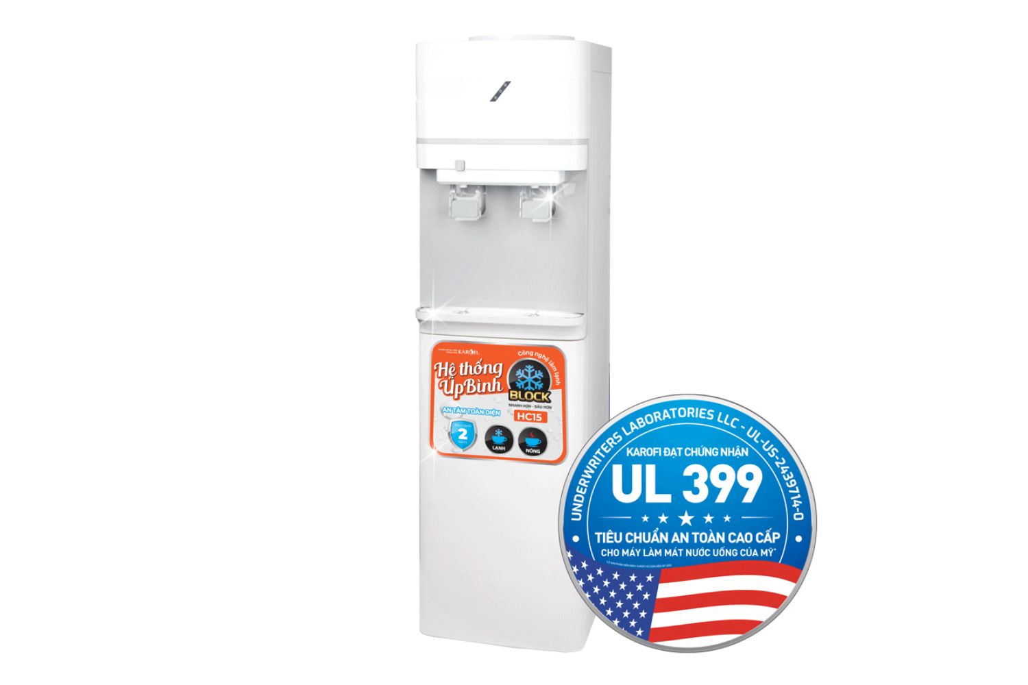Cây Nước Nóng Lạnh Úp Bình Karofi HC15