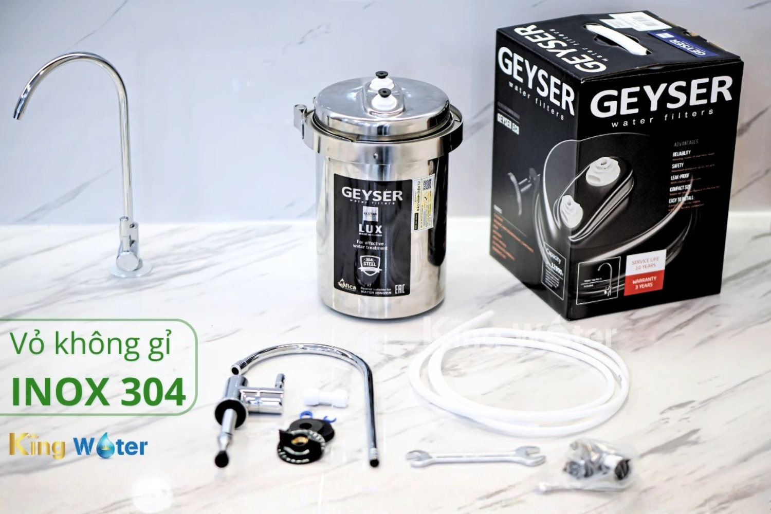 Máy Lọc Nước Nano Geyser Ecotar Lux | Để Gầm 01 Lõi 6 In 1