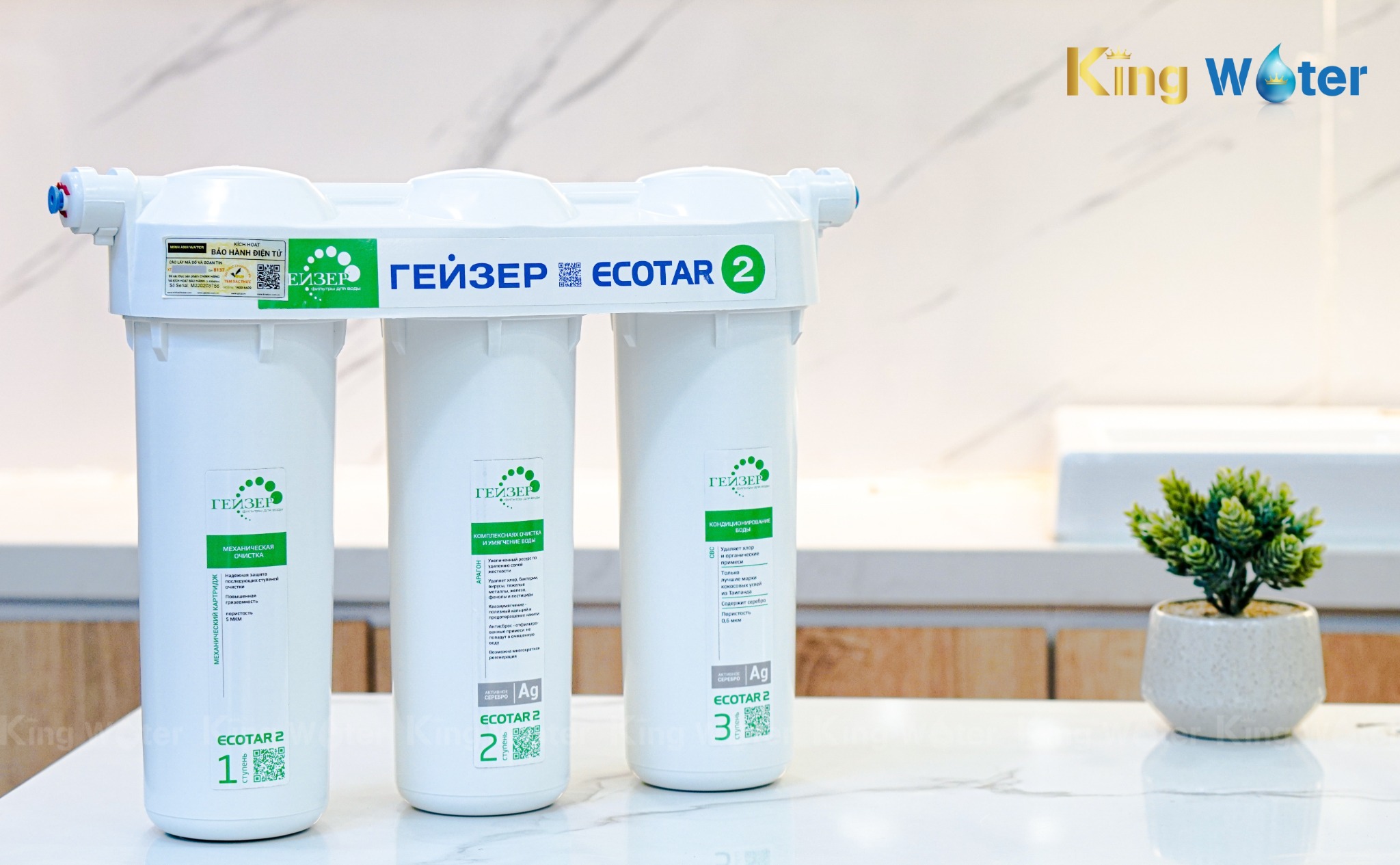 Máy Lọc Nước Nano Geyser Ecotar 2 | 3 Lõi Lọc