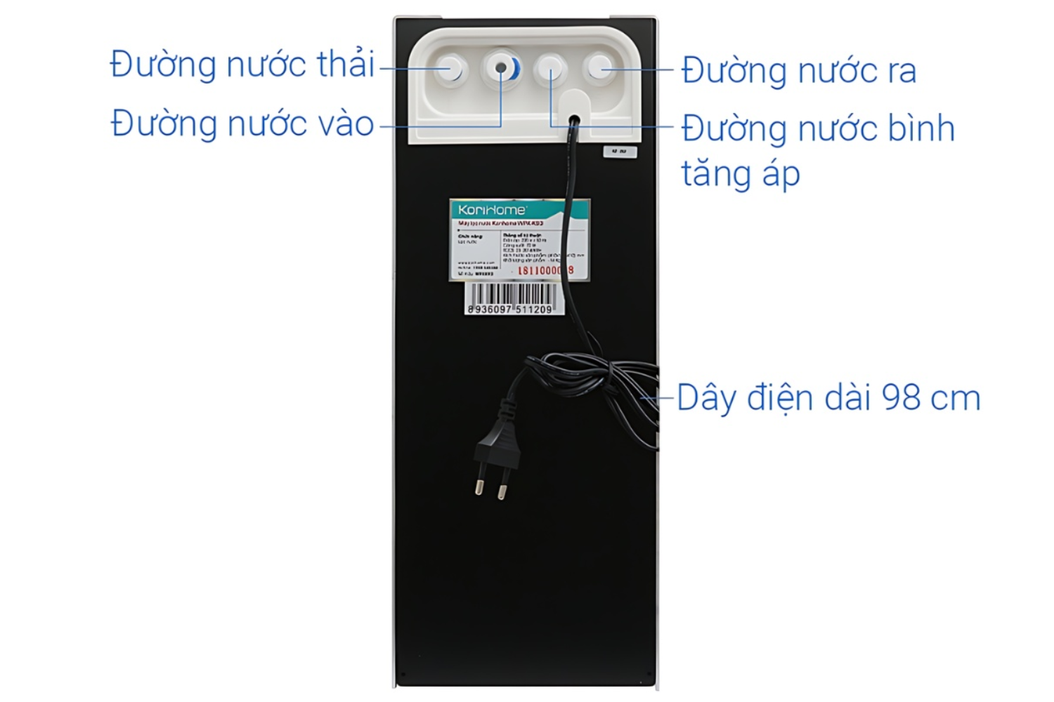 Máy Lọc Nước RO KoriHome WPK-K93 | Để Gầm/ Bàn 09 Lõi