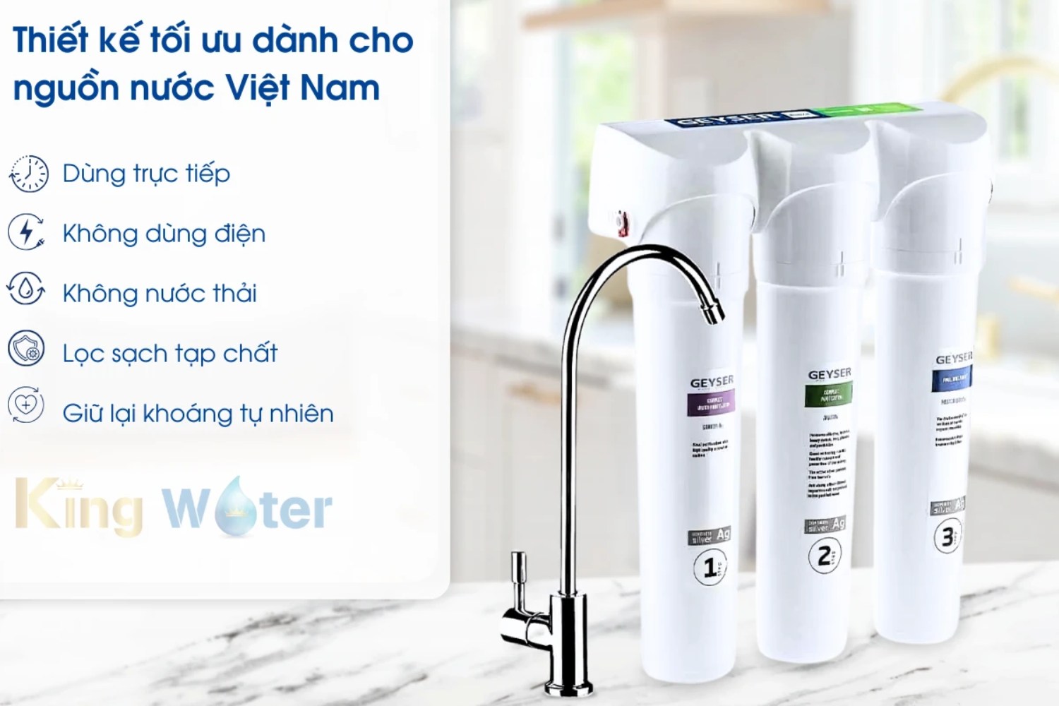 Máy Lọc Nước Nano Geyser Ecotar 3 Smart | Máy Nhập Khẩu Nga 03 Lõi Lọc