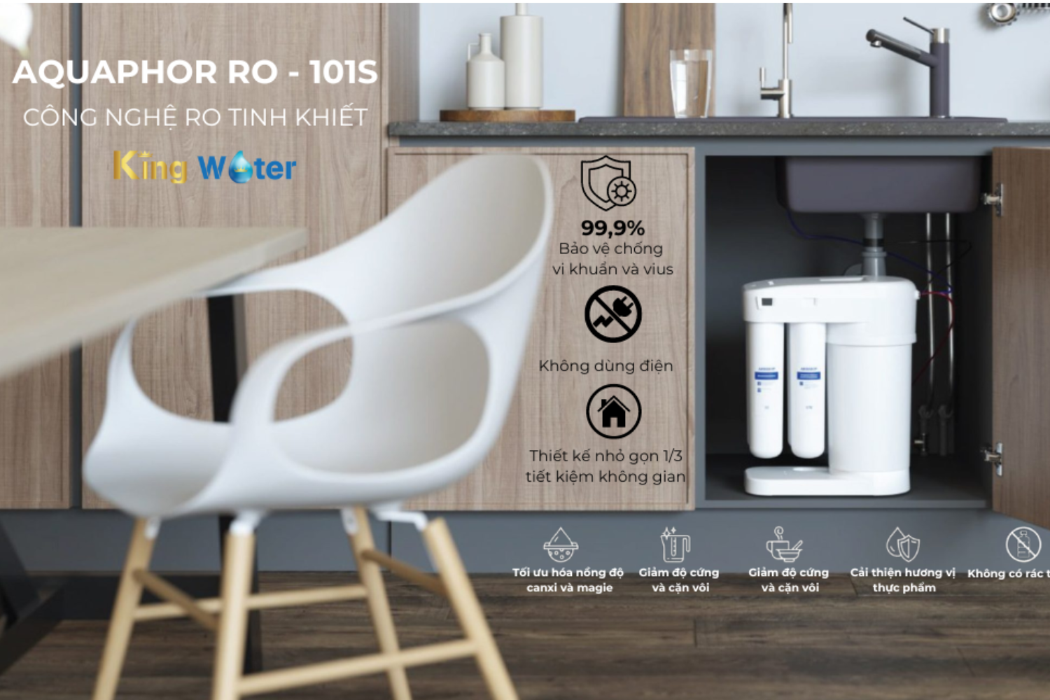 Máy Lọc Nước RO Aquaphor DWM 101S | Để Gầm 04 Lõi