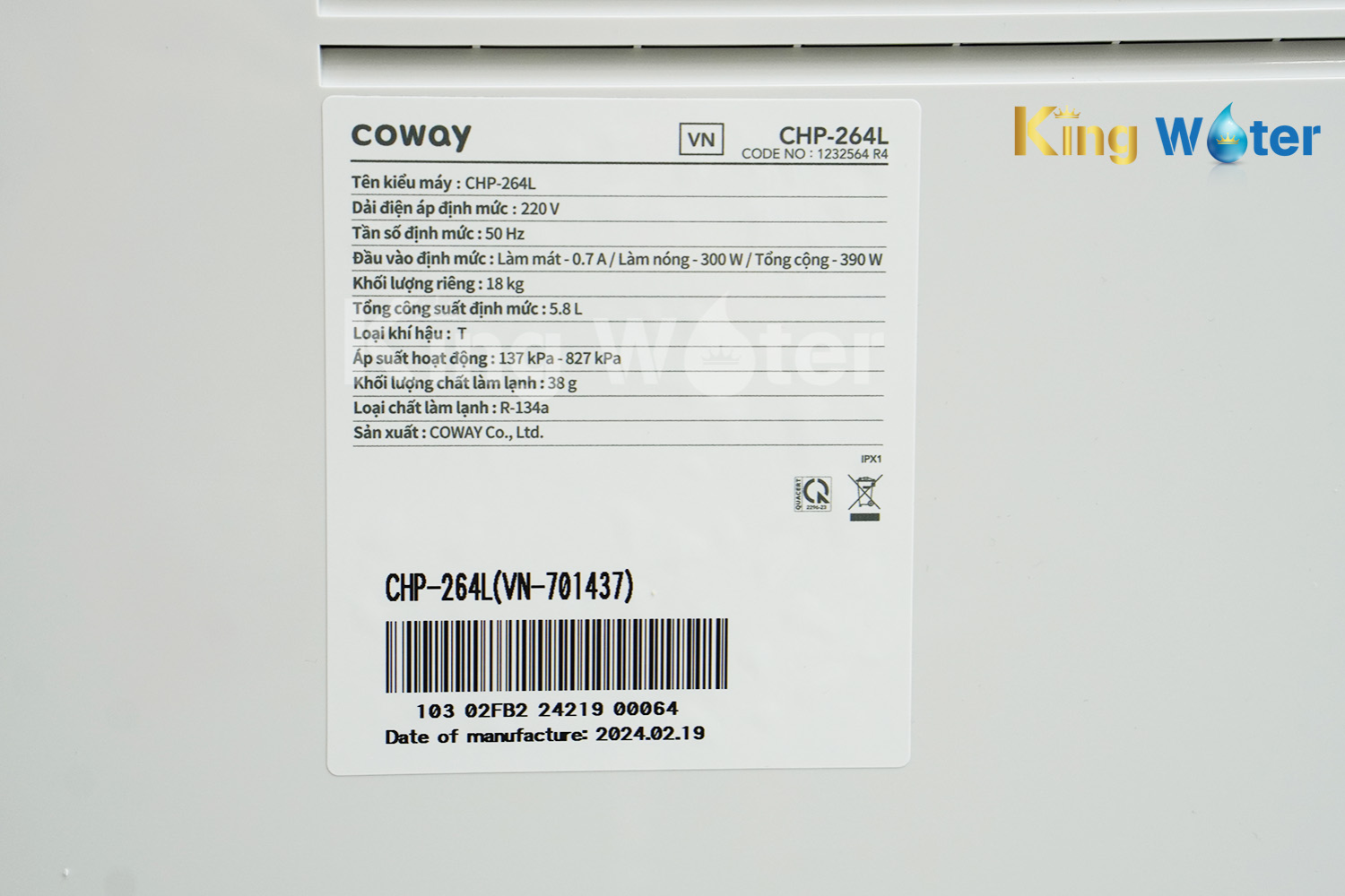 Máy Lọc Nước R.O Nóng Lạnh Coway NEO PLUS (CHP-264L)  | Để Bàn 04 Lõi