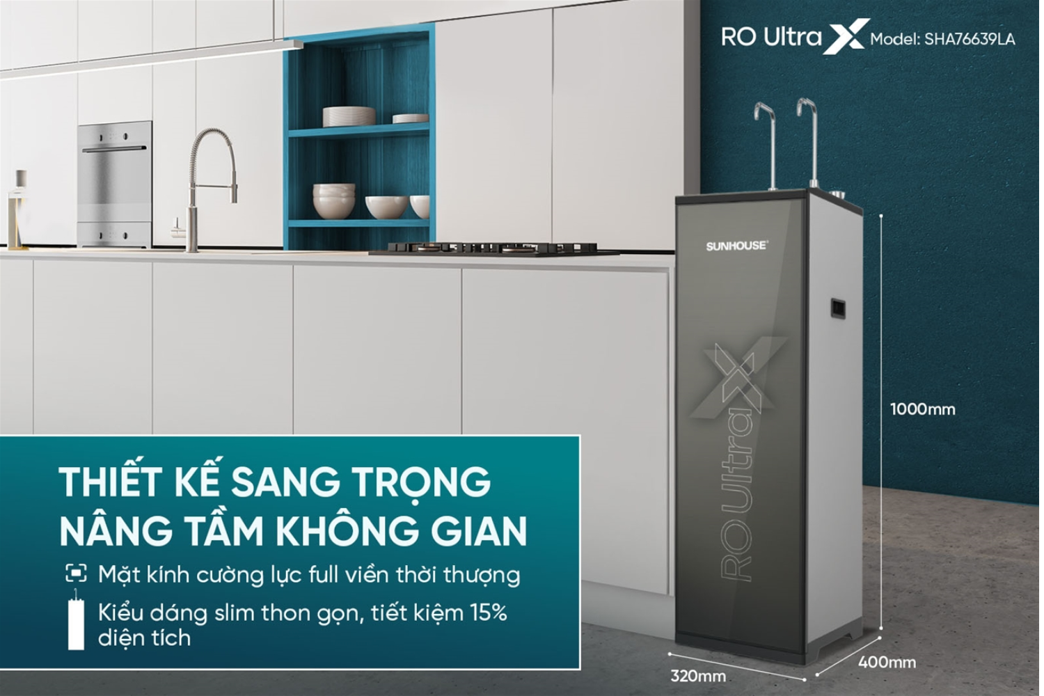 Máy Lọc Nước RO Sunhouse SHA76639LA UltraX | Tủ Đứng Nóng - Lạnh 11 Lõi