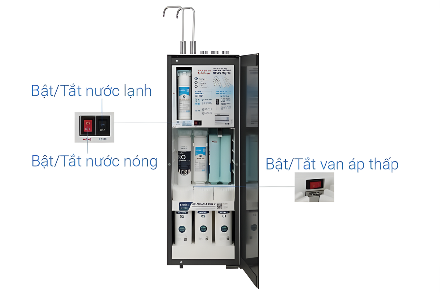 Máy Lọc Nước Nóng Lạnh Karofi KAD-X59 | Tủ Đứng 12 Lõi