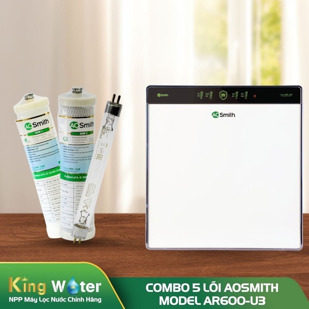 Combo 5 Lõi Lọc Nước AO Smith AR600-U3