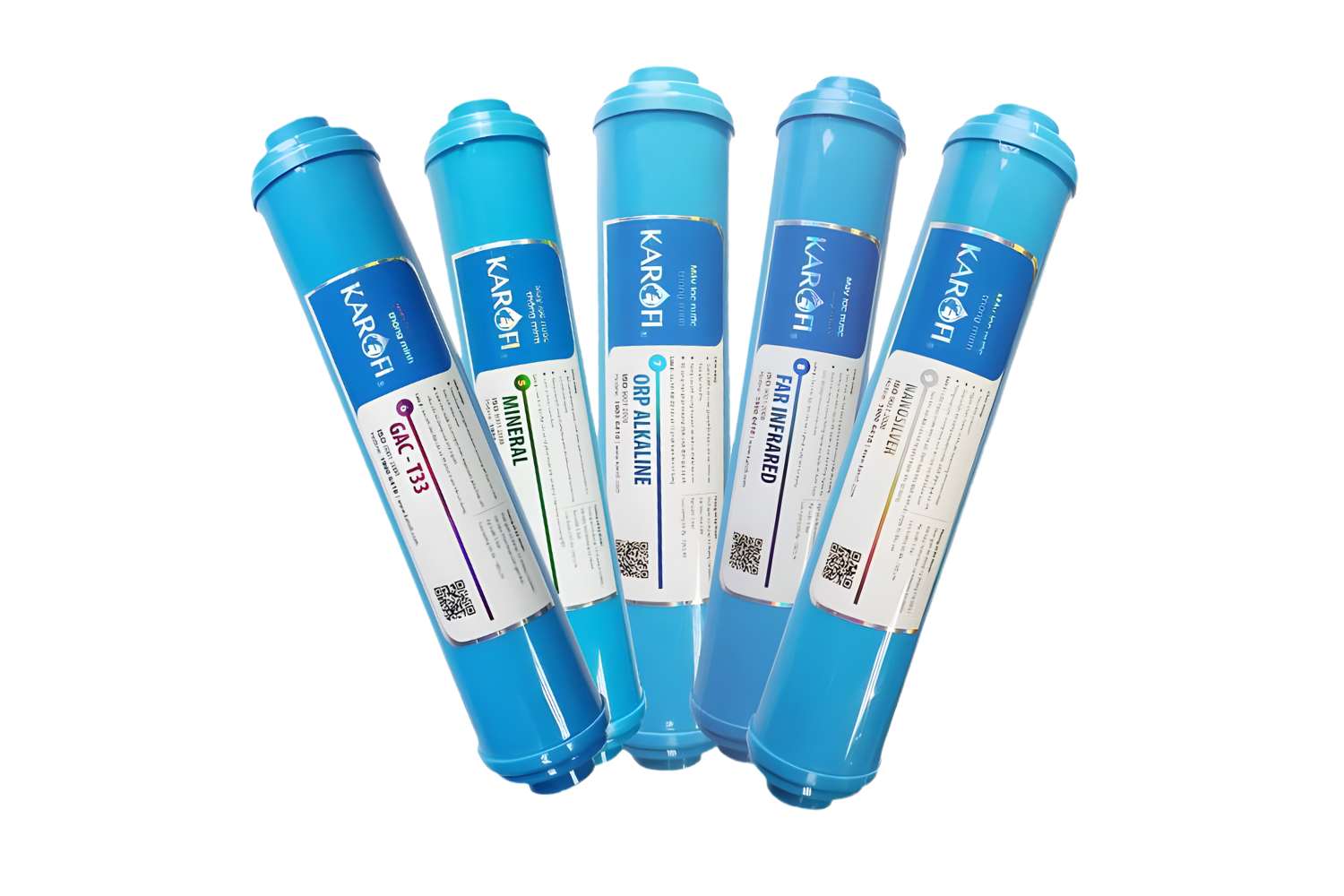 Combo 5 Lõi Lọc Chức Năng Karofi 5,6,7,8,9 (T33, Mineral, Far, Nano, ORP Alkaline)