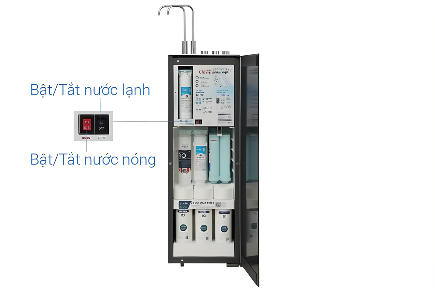 Máy Lọc Nước Nóng Lạnh Karofi KAD-X69 | Tủ Đứng 12 Lõi