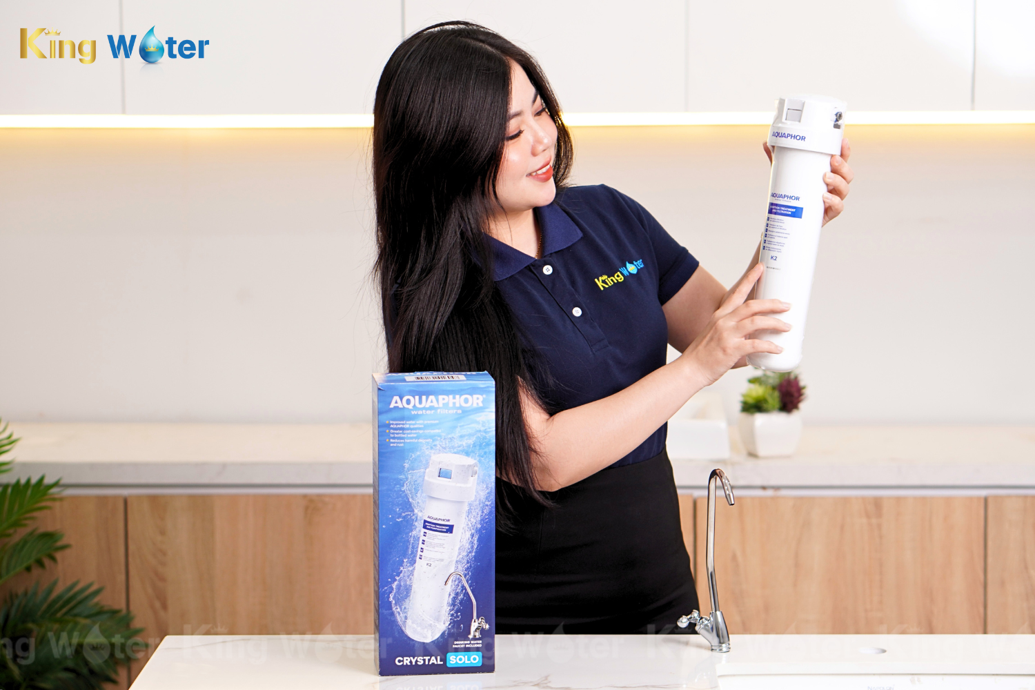 Máy Lọc Nước Aquaphor Crystal Solo | Để Gầm 01 Lõi Nano