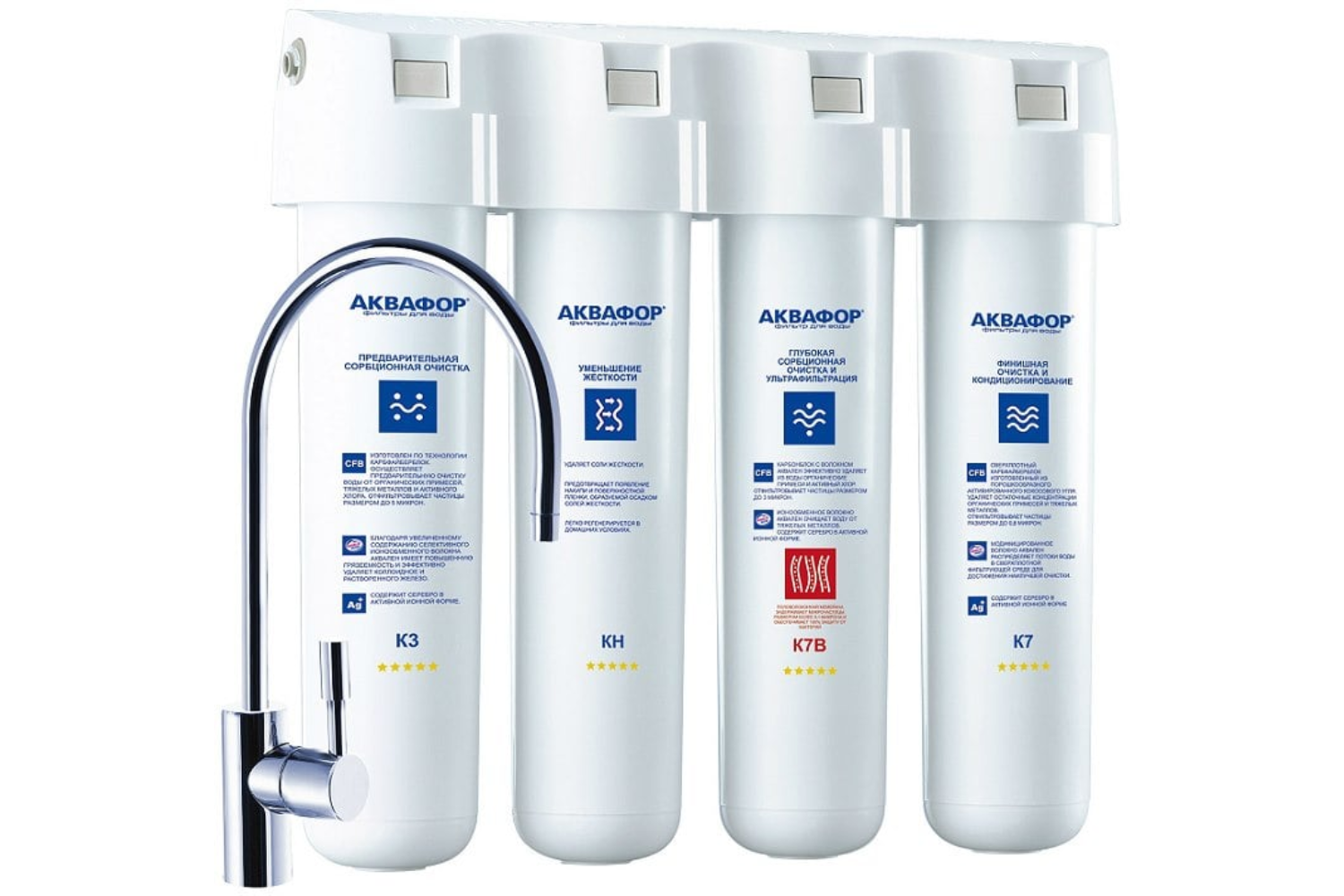 Máy Lọc Nước UF - Nano Aquaphor Crystal Eco H | Để Gầm 04 Lõi