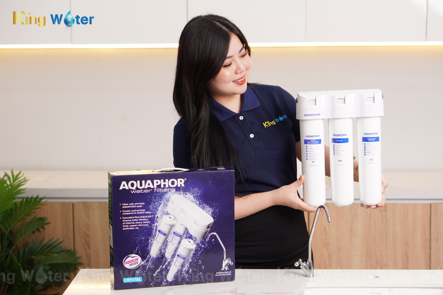 Máy Lọc Nước Aquaphor Crystal H6 | Để Gầm 03 Lõi Nano