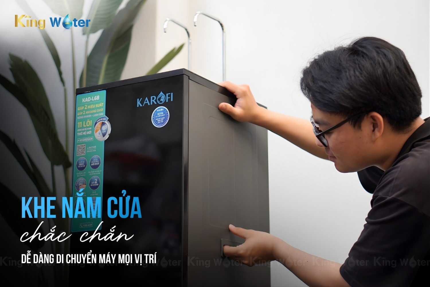 Máy Lọc Nước Nóng Lạnh Karofi KAD-L68 | Tủ Đứng 11 Lõi