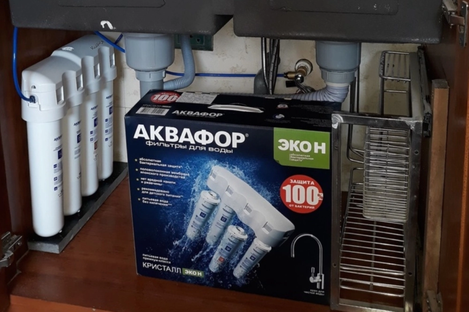 Máy Lọc Nước UF - Nano Aquaphor Crystal Eco H | Để Gầm 04 Lõi