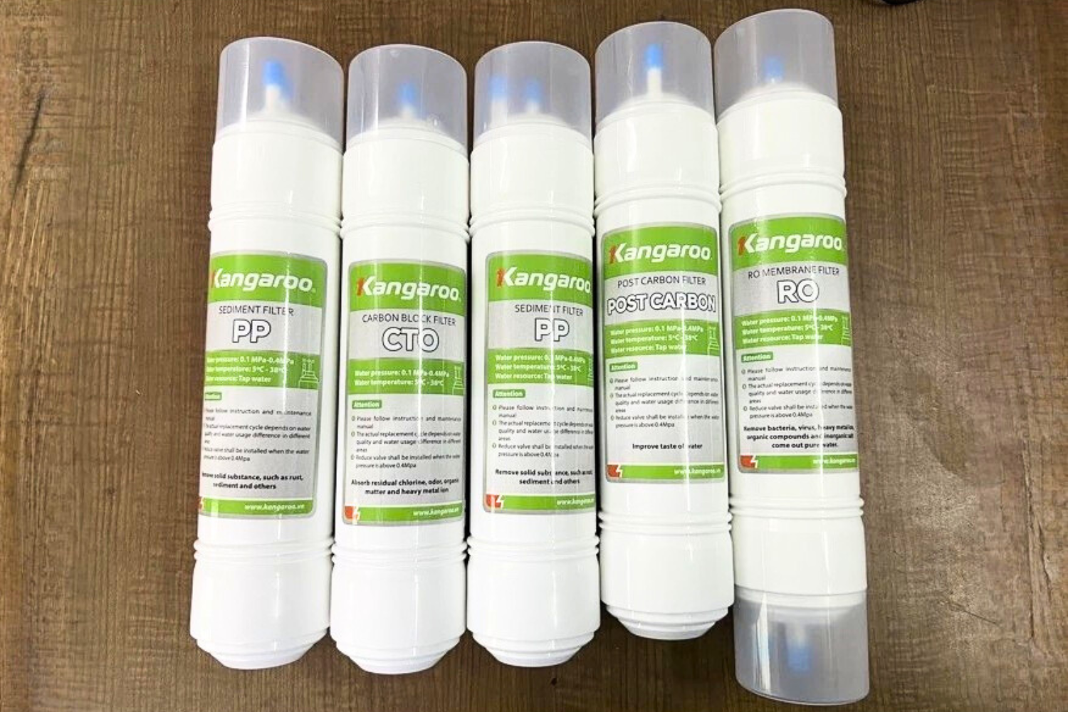 Bộ Lõi Lọc 1,2,3,4,5 Kangaroo KG61A3 | Model Nguyên Khối, Đấu Nối Nhanh
